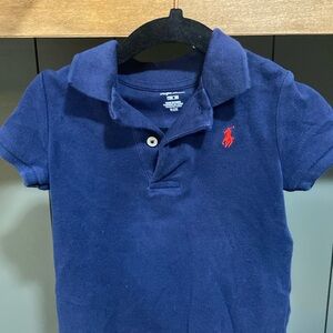 Ralph Lauren. Size 12M one piece short sleeve 2 button romper